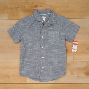 Kids Cat And Jack Button-Up Shirt Chambray Polka Dot